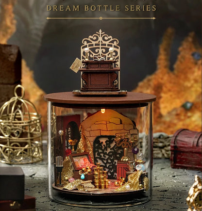 Cozy Bedroom Loft DIY Miniature House Kit - Size Reference