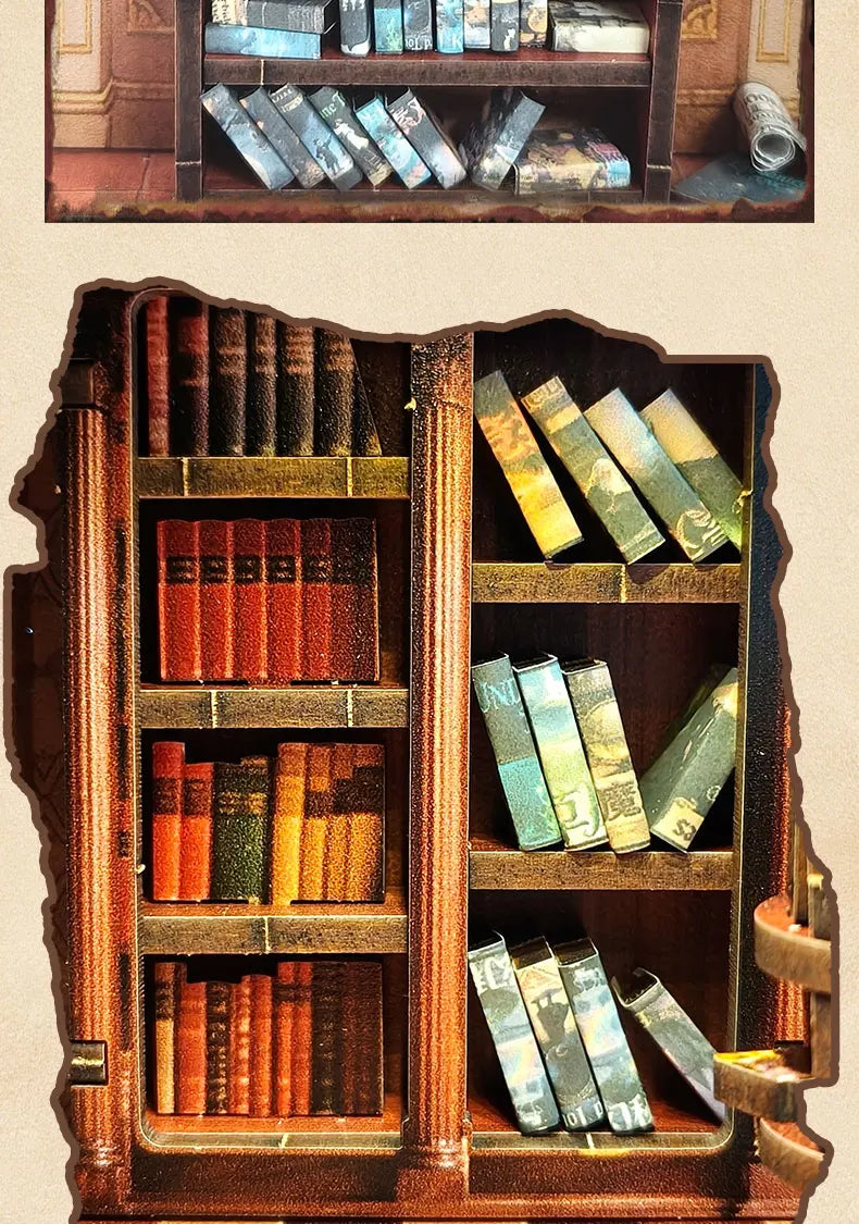 Wooden Miniature Model Owl Library Magic 3d wooden puzzle – view 13