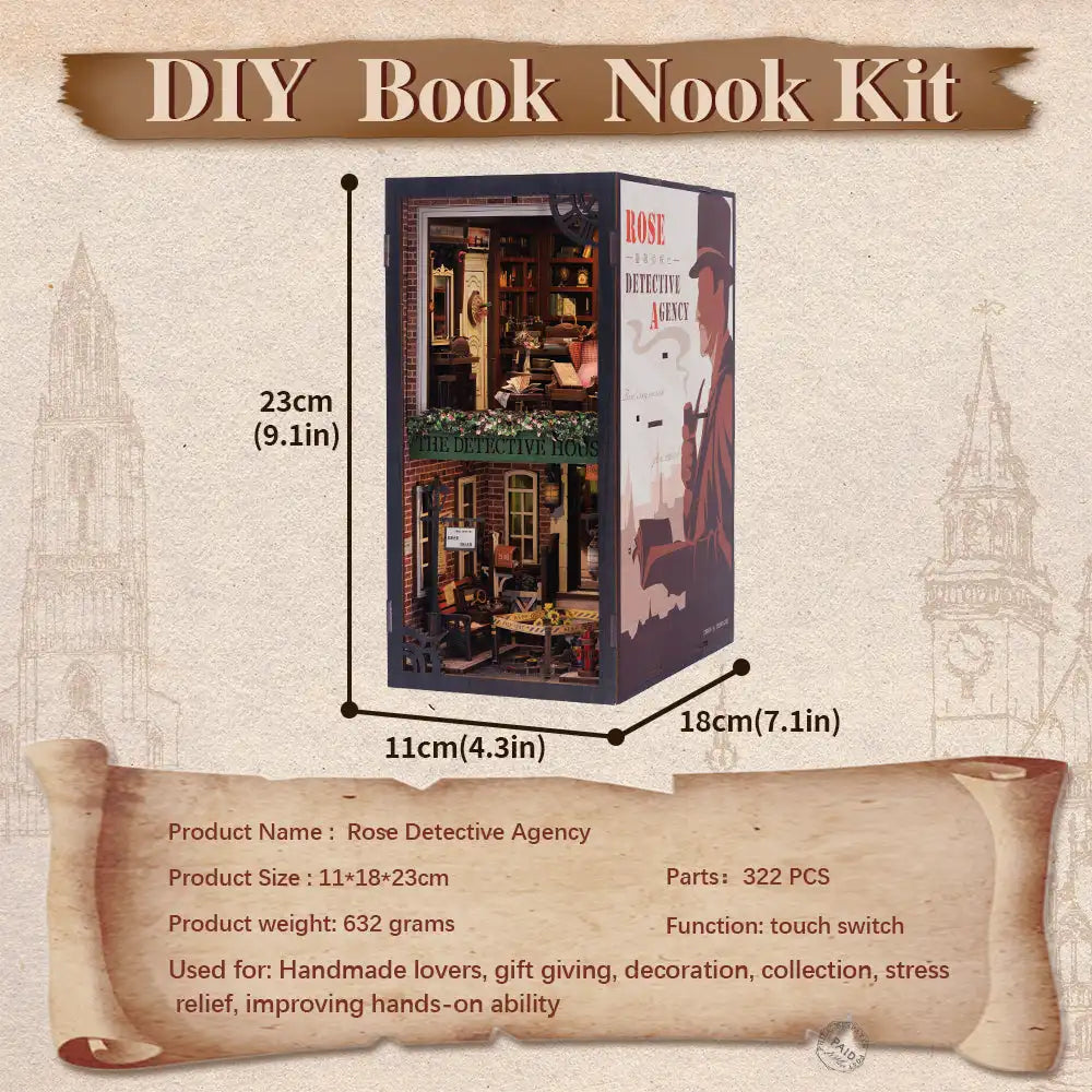 CUTEBEE Book Nook Kit Sets