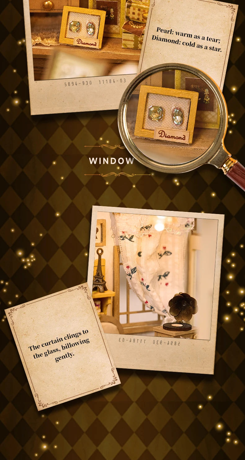 Jewelry Store DIY Miniature House Kit - Building Process