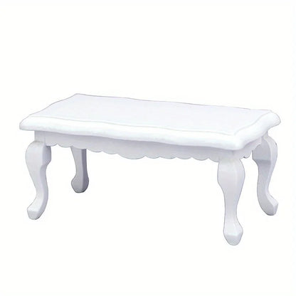 Miniature Coffee Table – 1:12 Scale Wooden Dollhouse Table