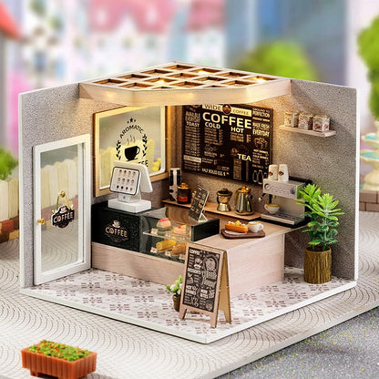 Leisurely Coffee Shop DIY Dollhouse Kit