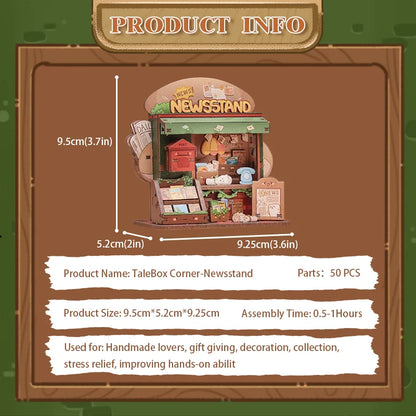 Newsstand Corner DIY Miniature House Kit - Building Process