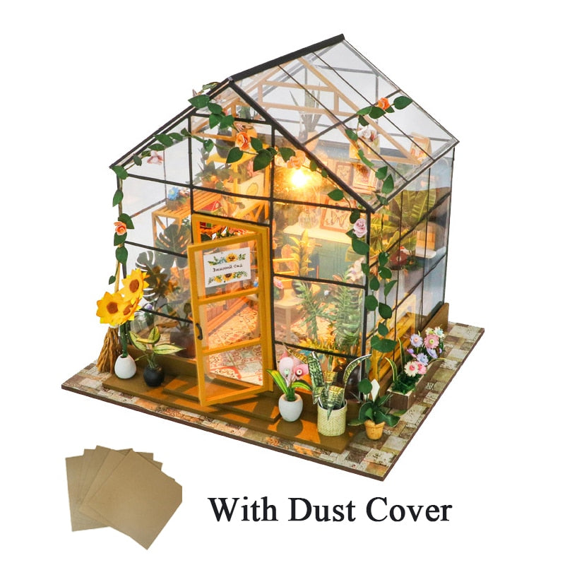 Sunshine Flower House DIY Dollhouse Kit