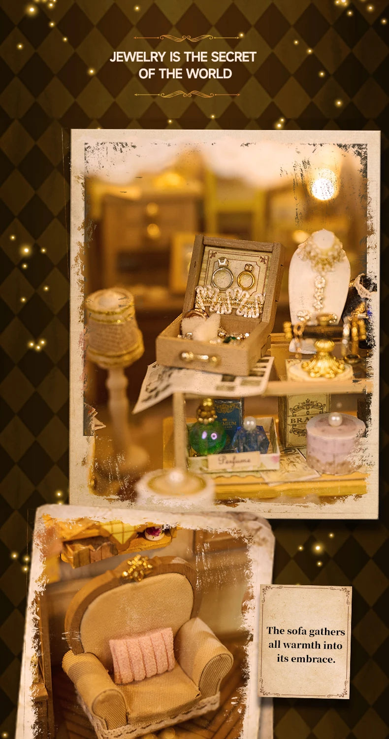 Jewelry Store DIY Miniature House Kit - Size Reference