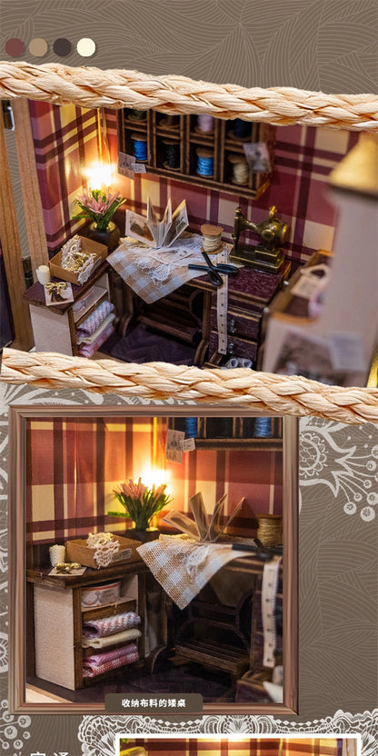 Wooden Sewing Shop Photo Frame Miniature with 3d wooden puzzle – view 12