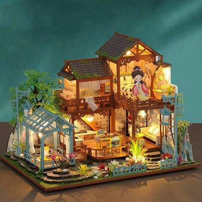 Chinese Ancient Garden Room DIY Dollhouse Kit
