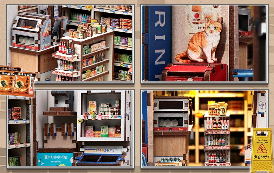 3D book nook kit – finished result