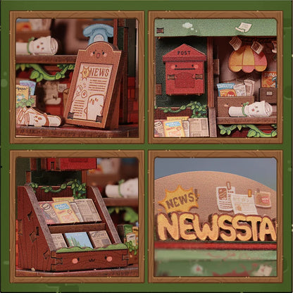 Newsstand Corner DIY Miniature House Kit - Interior Design