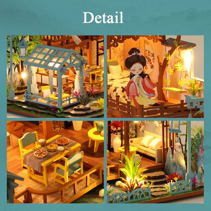 Chinese Ancient Garden Room DIY Dollhouse Kit