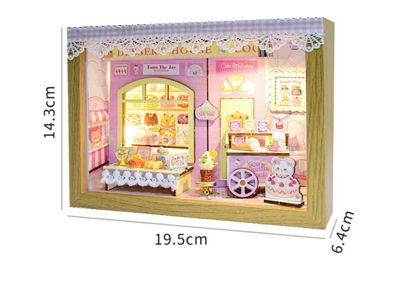 Wooden Dessert Store Miniature LED 3d wooden puzzle – view 13