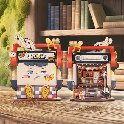 Record Store Corner DIY Miniature House Kit - Size Reference