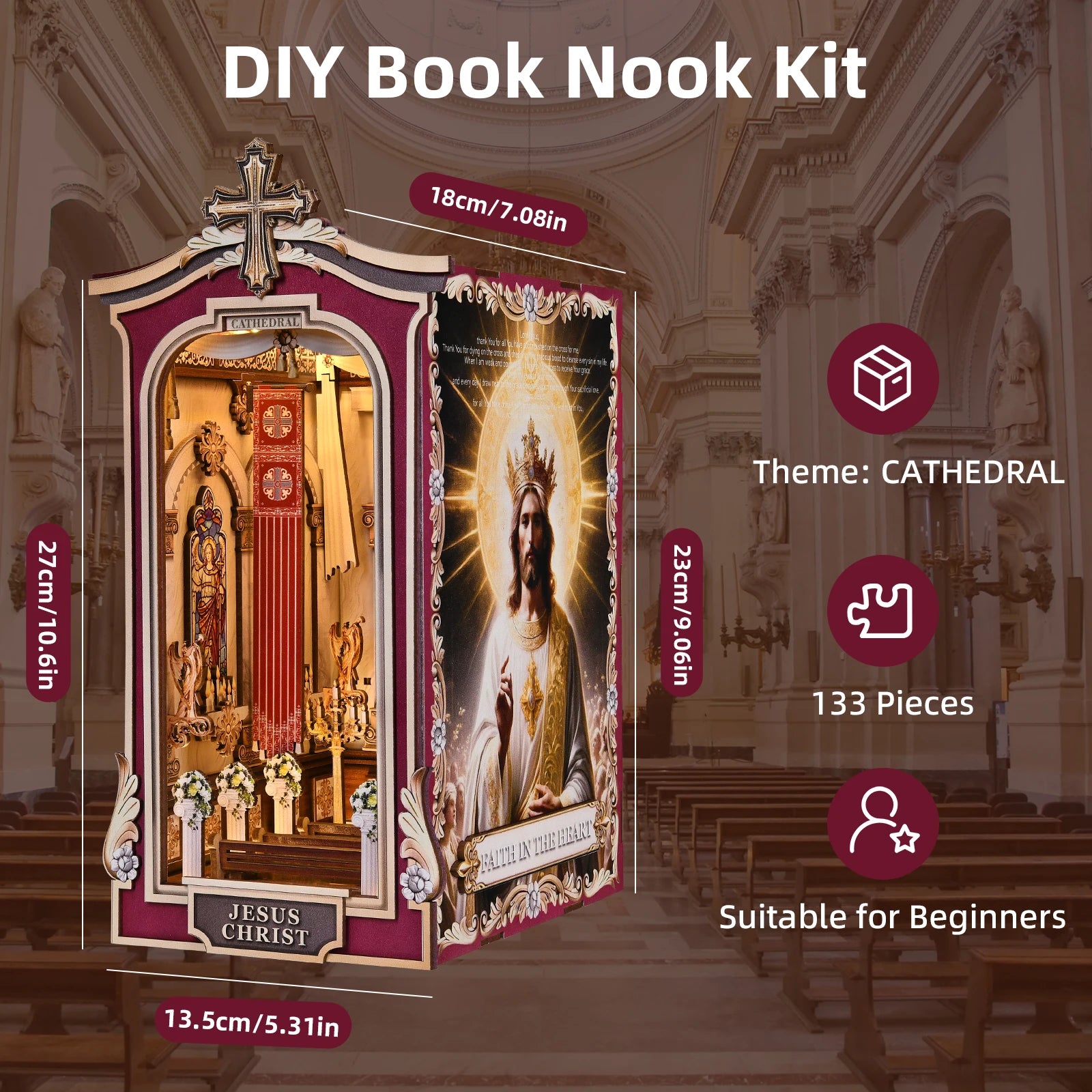 Cathedral Scene DIY Book Nook Kit - Complete DIY Kit