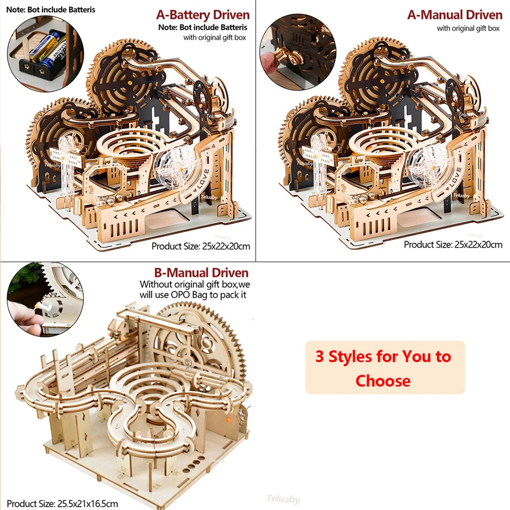 Marble Run Set Mechanical Model 3d wooden puzzle – view 17