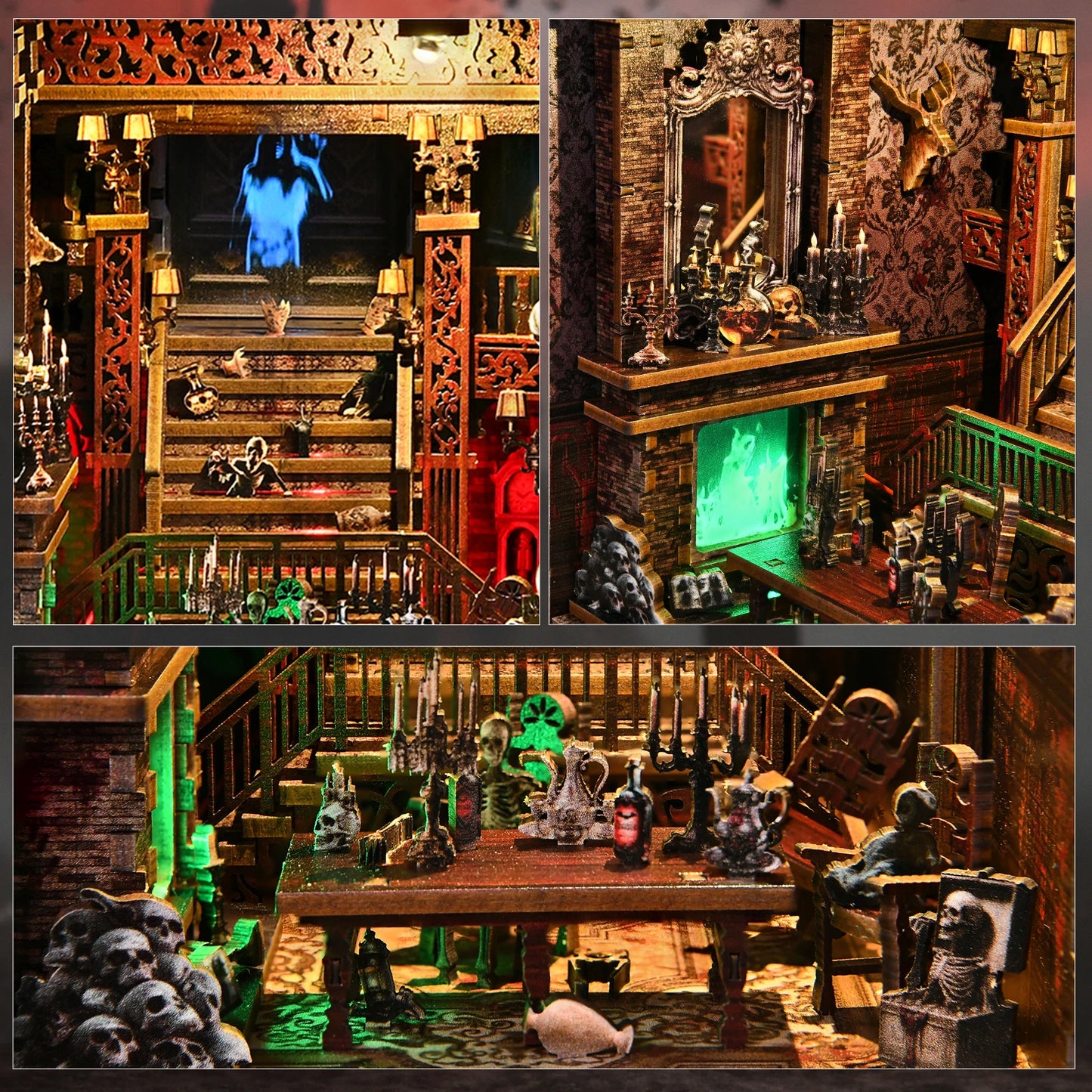 Haunted Hotel DIY Book Nook Kit - Detailed View