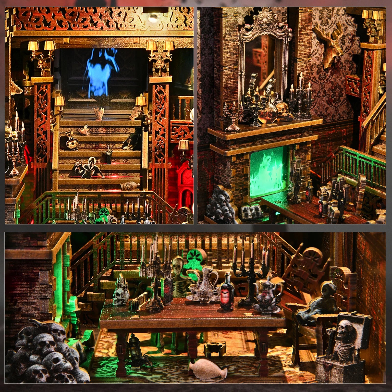 Haunted Hotel DIY Book Nook Kit - Detailed View