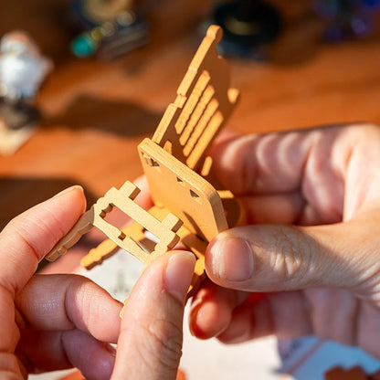 Robotime Rolife The Magic Study DIY Miniature House with Many Magic Note Books Dollhouse Decoration 3D Wooden Puzzle DG166