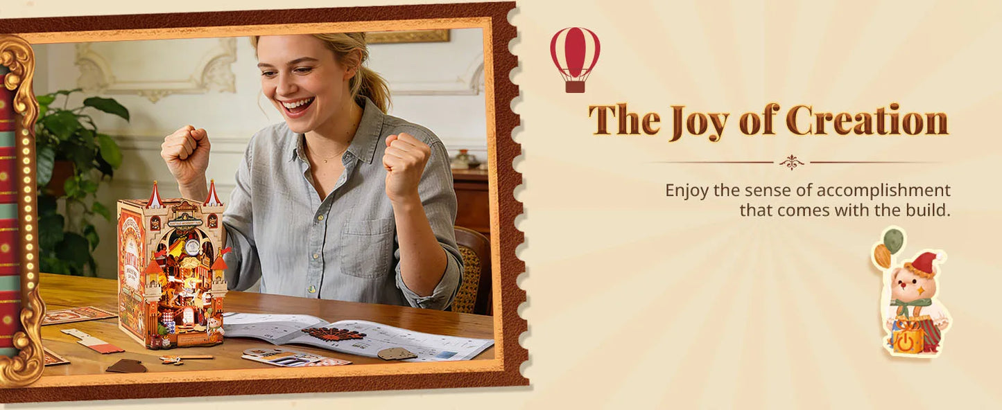 Fairytale Amusement Park book nook kit – finished result