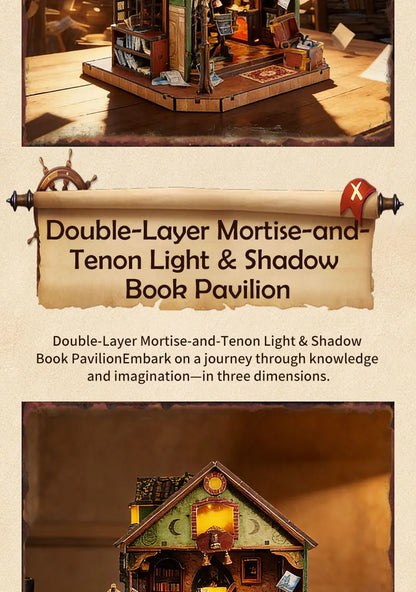 Wooden Miniature Model Owl Library Magic 3d wooden puzzle – view 22