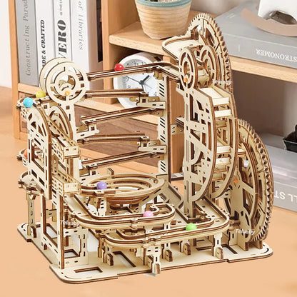 Marble Runs Mechanical Puzzles Self 3d wooden puzzle – packaging and contents