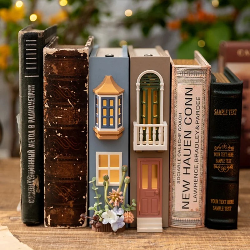 Fake Books Bookends Light Book Holders Booknook Model miniature – side angle