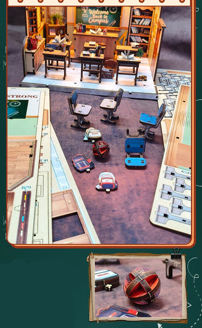 Wooden the Classroom Miniature Student Days 3d wooden puzzle – view 24