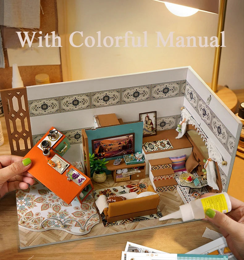 Wooden Bohemian Loft Miniature LED 3d wooden puzzle – view 39