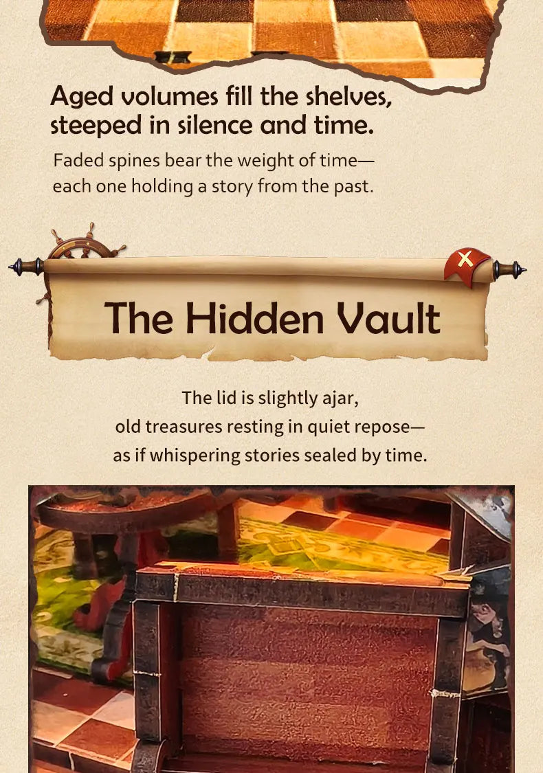 Wooden Miniature Model Owl Library Magic 3d wooden puzzle – view 30