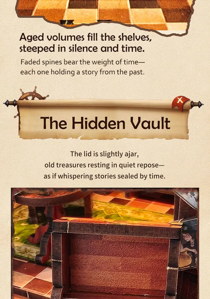 Wooden Miniature Model Owl Library Magic 3d wooden puzzle – view 30