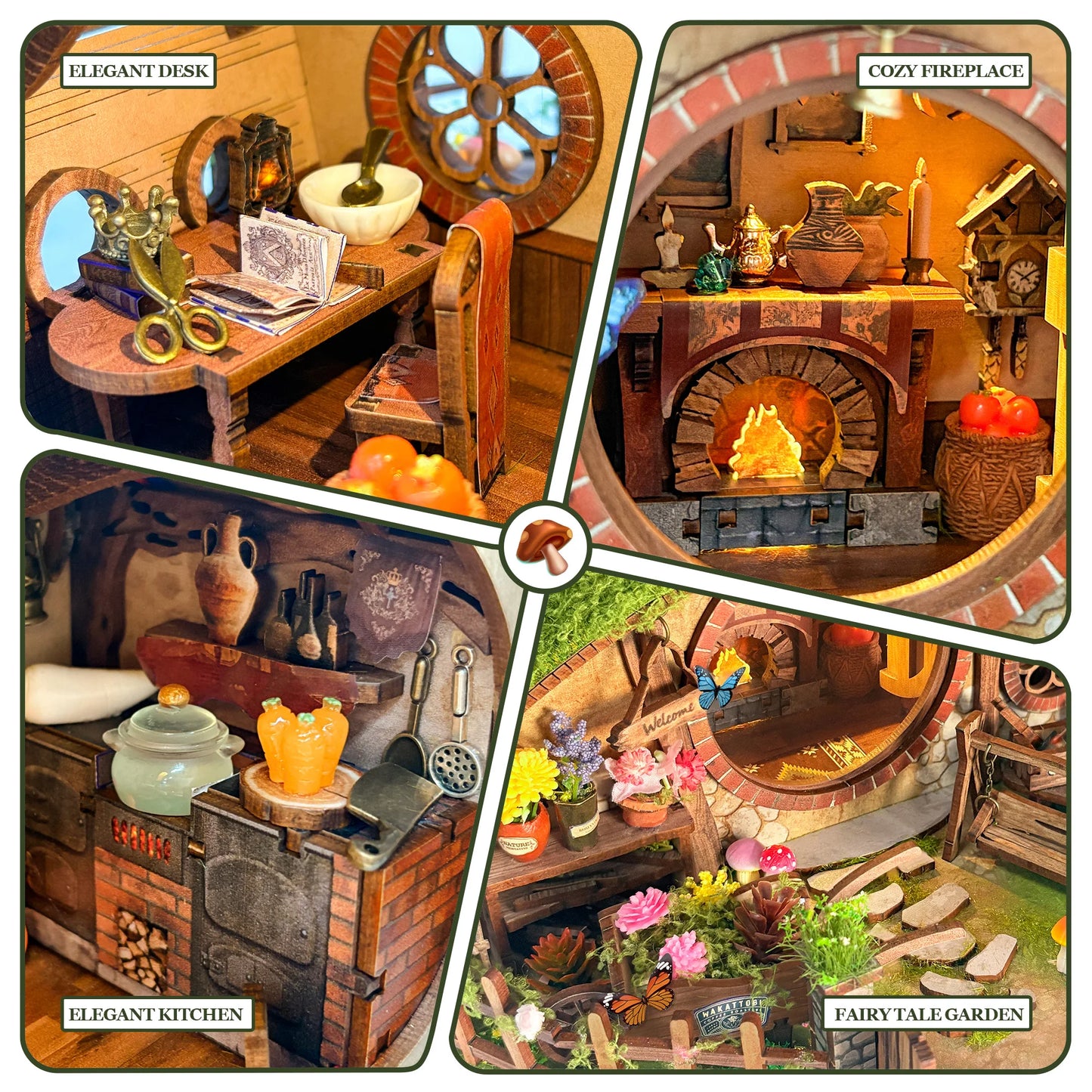 Magic Ring House DIY Book Nook Kit (Hobbit Style Miniature)