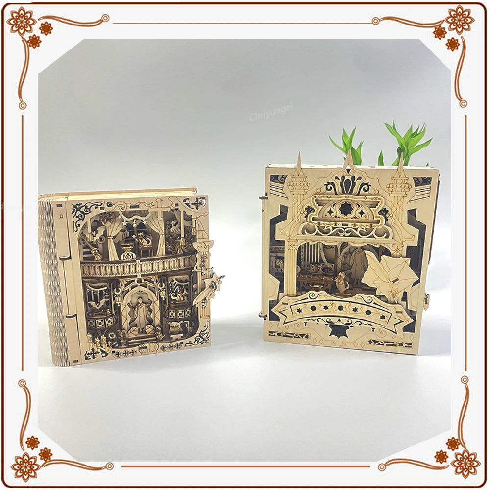 Book of Secrets Wooden 3d wooden puzzle – side angle