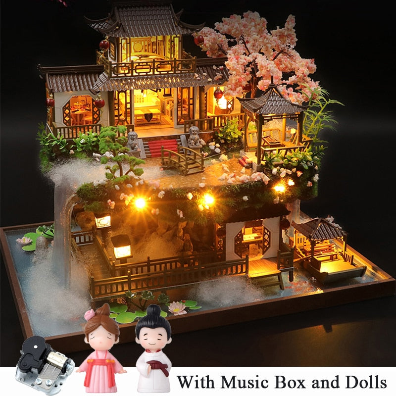 Big Chinese Garden DIY Dollhouse Kit