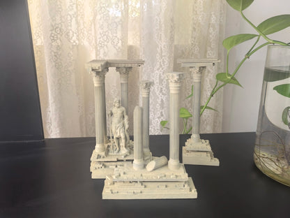 Roman Architecture Resin Statue book nook kit – close-up details