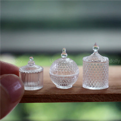 1:6 Miniature Dollhouse Glassware Set – Decanters & Cups