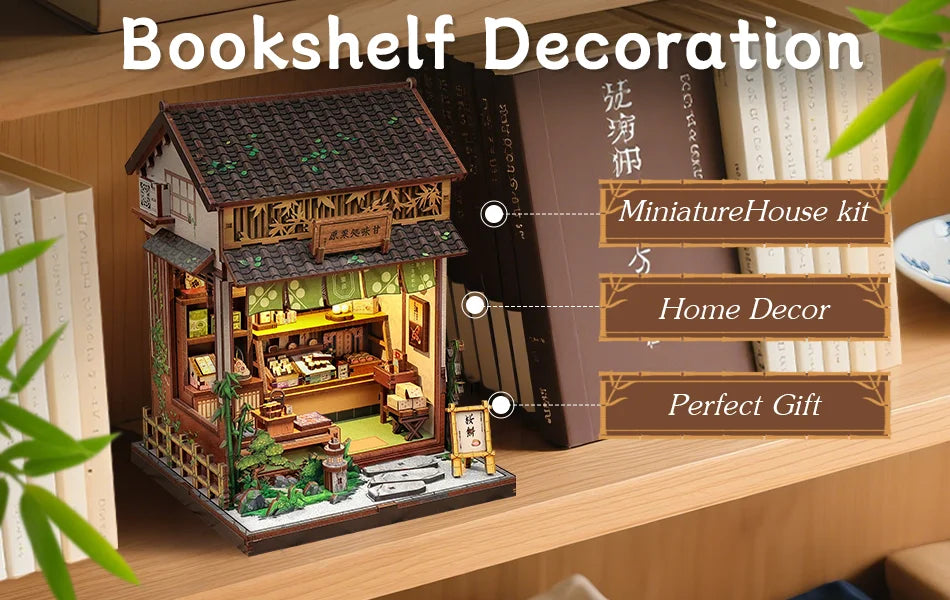 Miniature Bookshelf Insert Wooden book nook kit – view 15