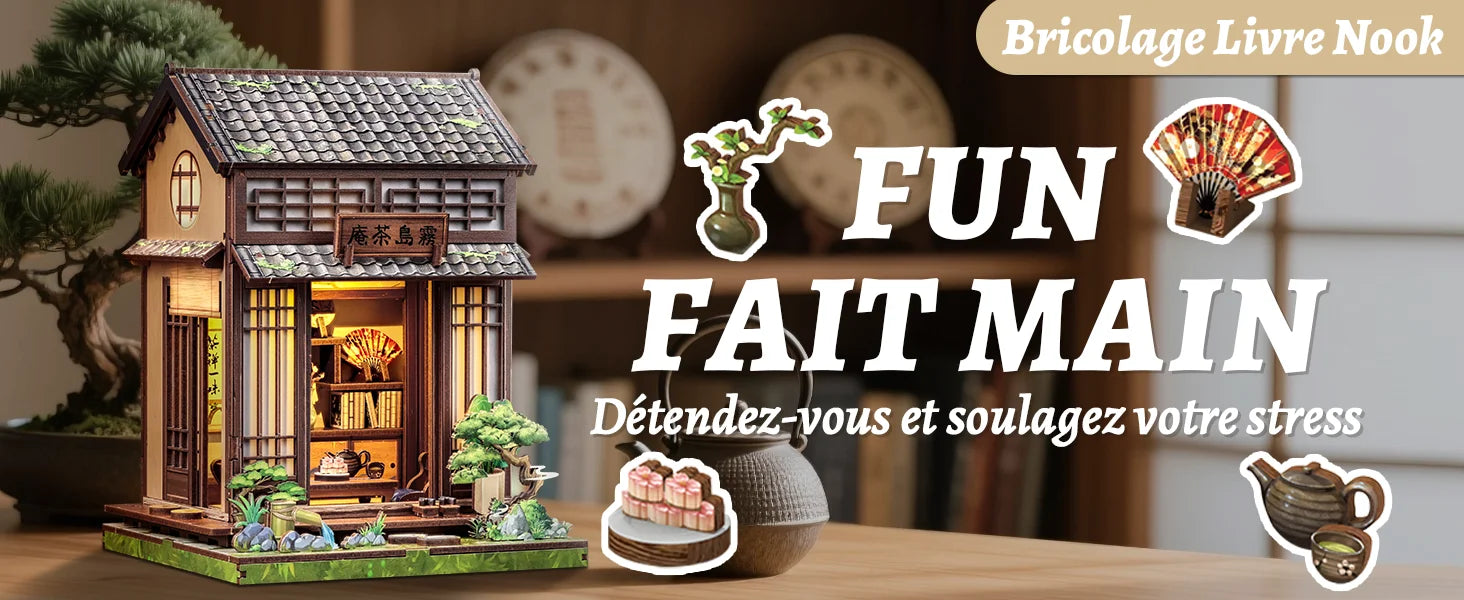 Wooden Model with book nook kit – view 11