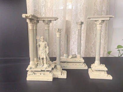 Roman Architecture Resin Statue book nook kit – side angle