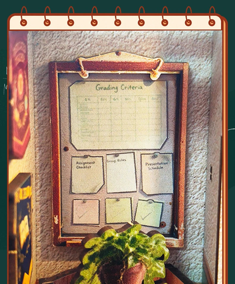 Wooden the Classroom Miniature Student Days 3d wooden puzzle – view 12