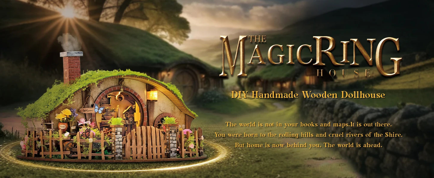 Magic Ring House DIY Book Nook Kit (Hobbit Style Miniature)