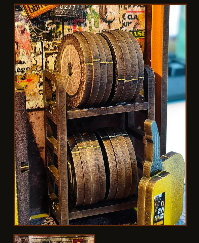 Motorcycle Repair Shop Wooden Miniature Model 3d wooden puzzle – view 20