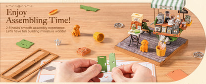 Vienna Bookstore Foldable 2 Story European miniature house kit – view 16