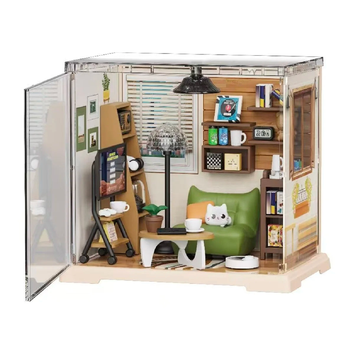 Kit per casa in miniatura fai da te per caffetteria ad angolo