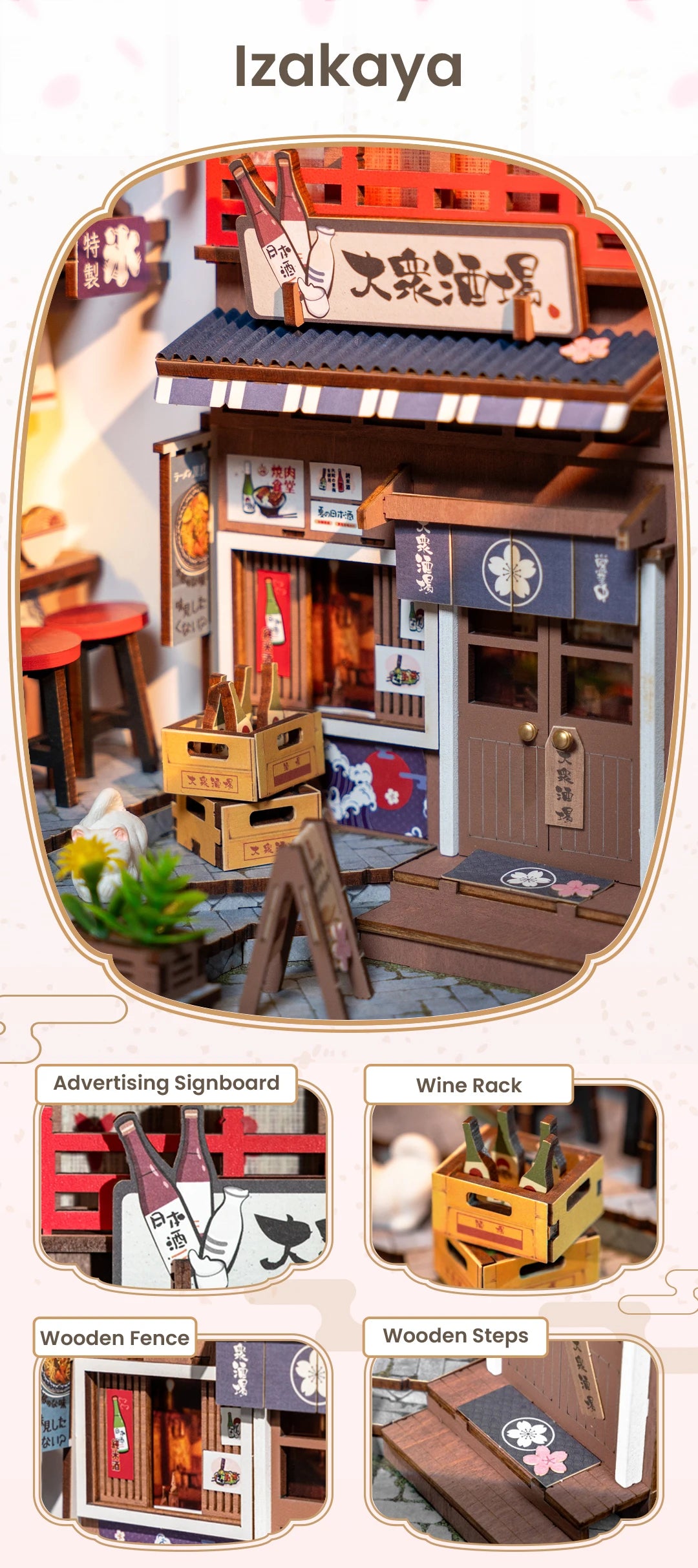 Sakura Wine Alley DIY Booknook Kit