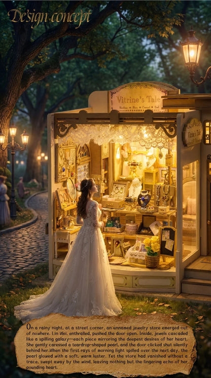 Jewelry Store DIY Miniature House Kit - Assembly Components