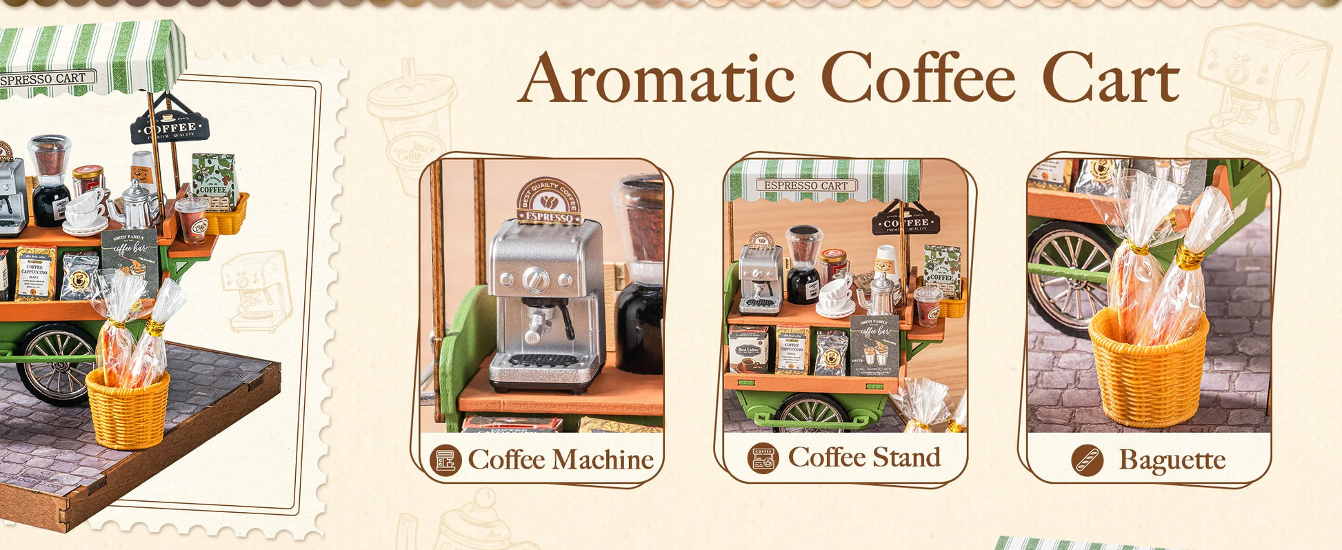 Vienna Bookstore Foldable 2 Story European miniature house kit – view 15