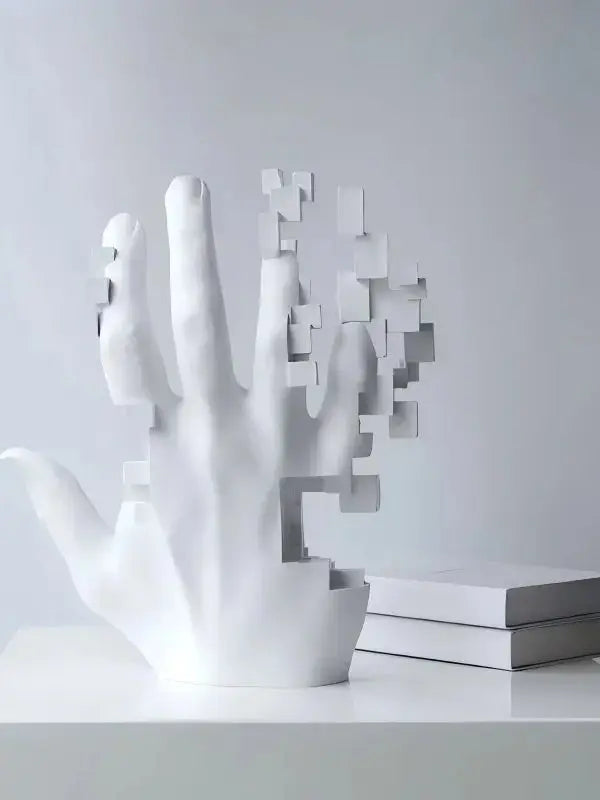 Mosaic Palm Resin Sculpture book nook kit – detailed view