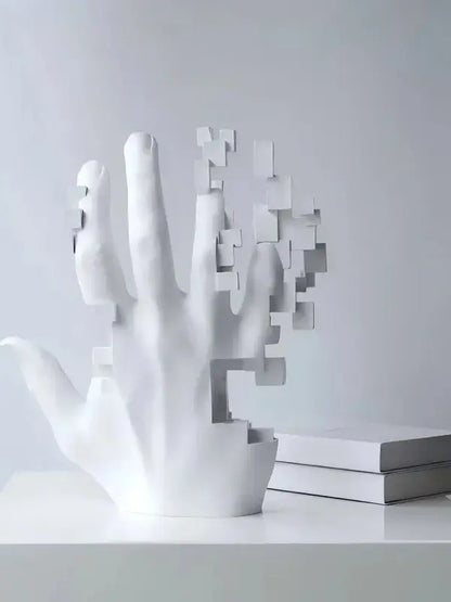 Mosaic Palm Resin Sculpture book nook kit – detailed view