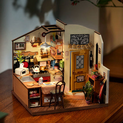 Robotime Rolife Cozy Kitchen DIY Dollhouse Kit