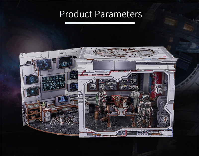 Space Station DIY Miniature House Kit - Detailed View