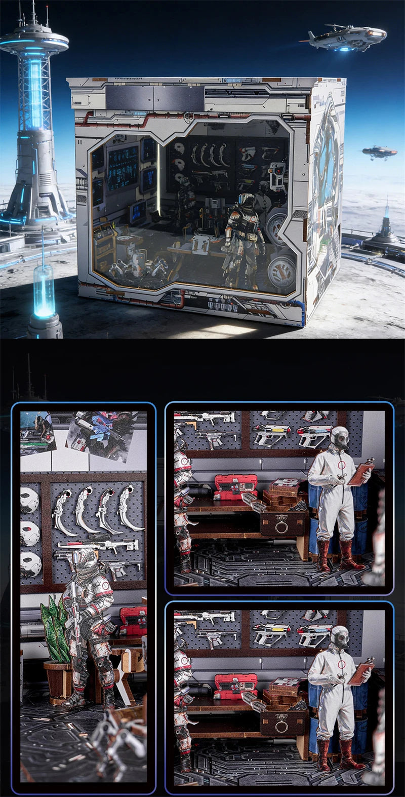 Space Station DIY Miniature House Kit - Assembly Components